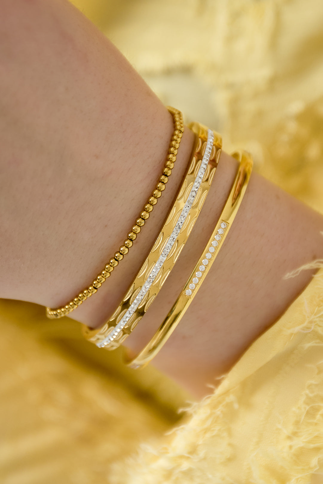 Geometric Shine Bangle Bracelet Gold – Modern Geometric Cuff Jewelry
