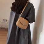 Retro Saddle Leather Crossbody Bag