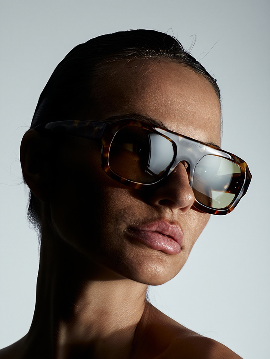 Women’s Resort-Style Sunglasses with Tortoise Frame & Sage Lenses