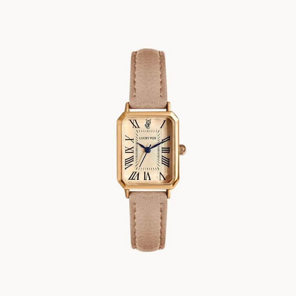 Elegant Rectangular Women’s Leather-Strap Analog Watch – Multiple Colors