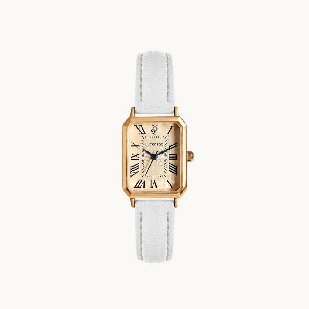 Elegant Rectangular Women’s Leather-Strap Analog Watch – Multiple Colors