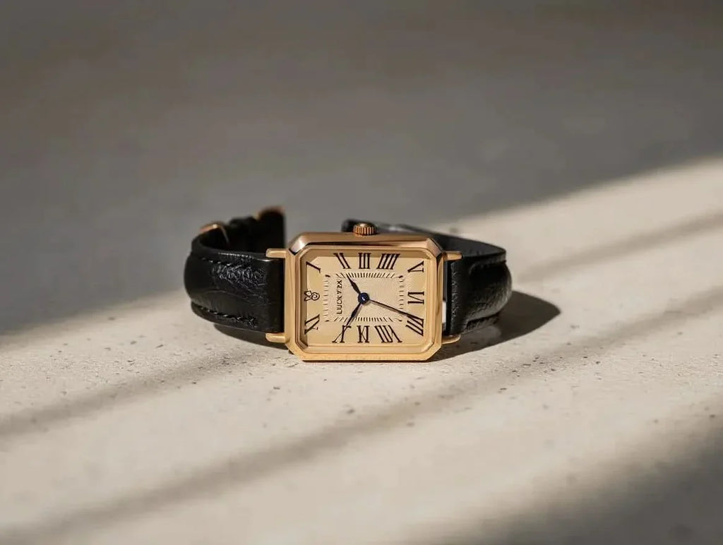 Elegant Rectangular Women’s Leather-Strap Analog Watch – Multiple Colors