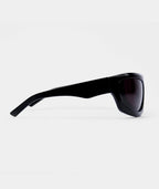 Women’s Wraparound Sunglasses with Black Frame & Smoke-Tinted Lenses