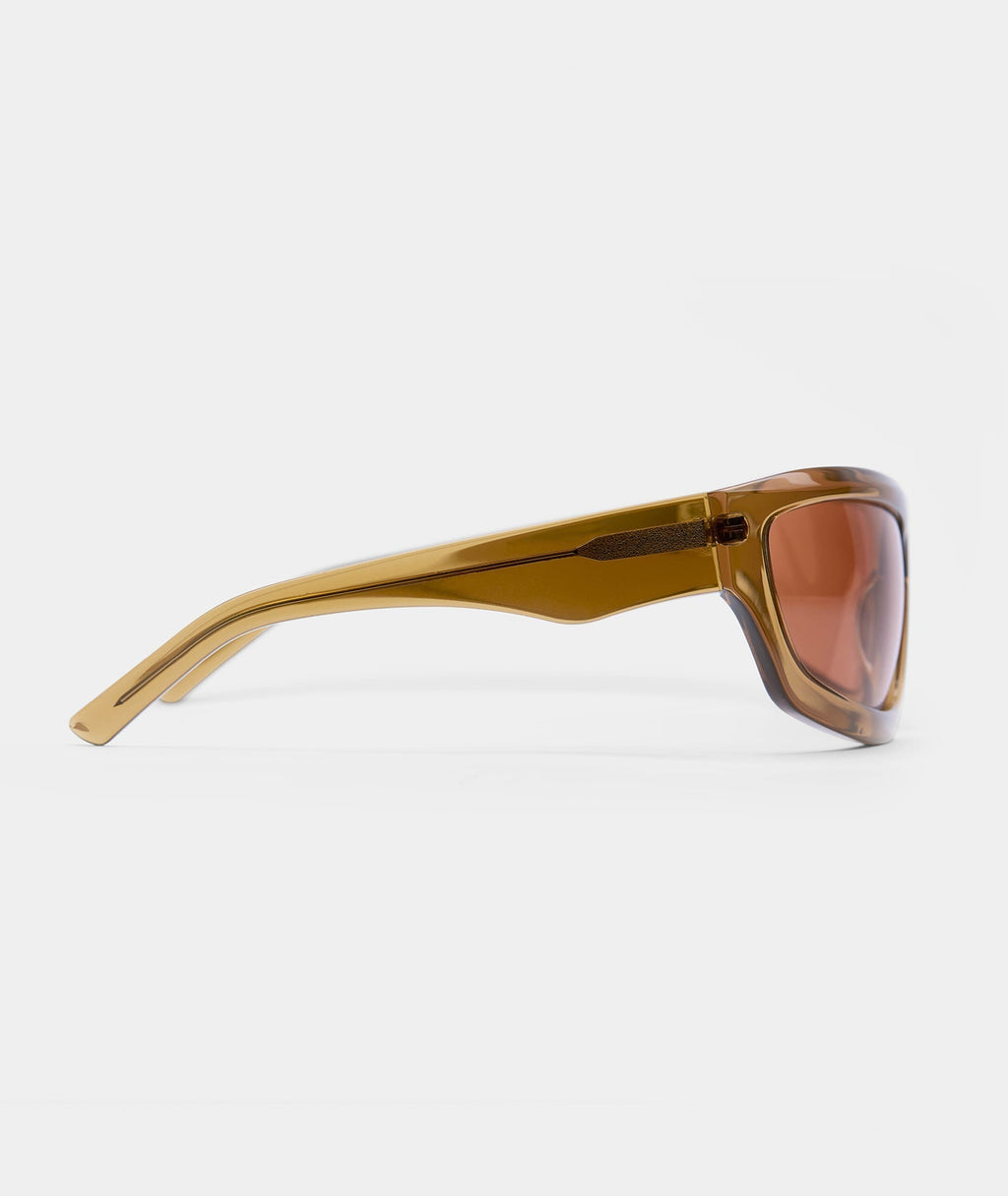 Women’s Wraparound Sunglasses with Caramel Brown Frame & Toffee-Tinted Lenses