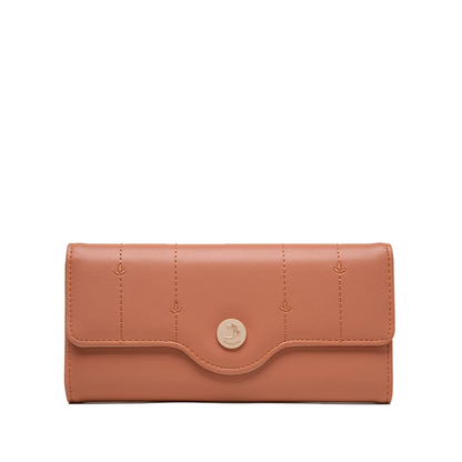 Elegant Trifold Leather Wallet with Coin Pocket
