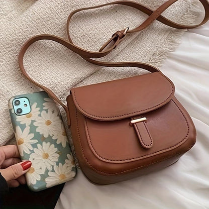 Retro Saddle Leather Crossbody Bag