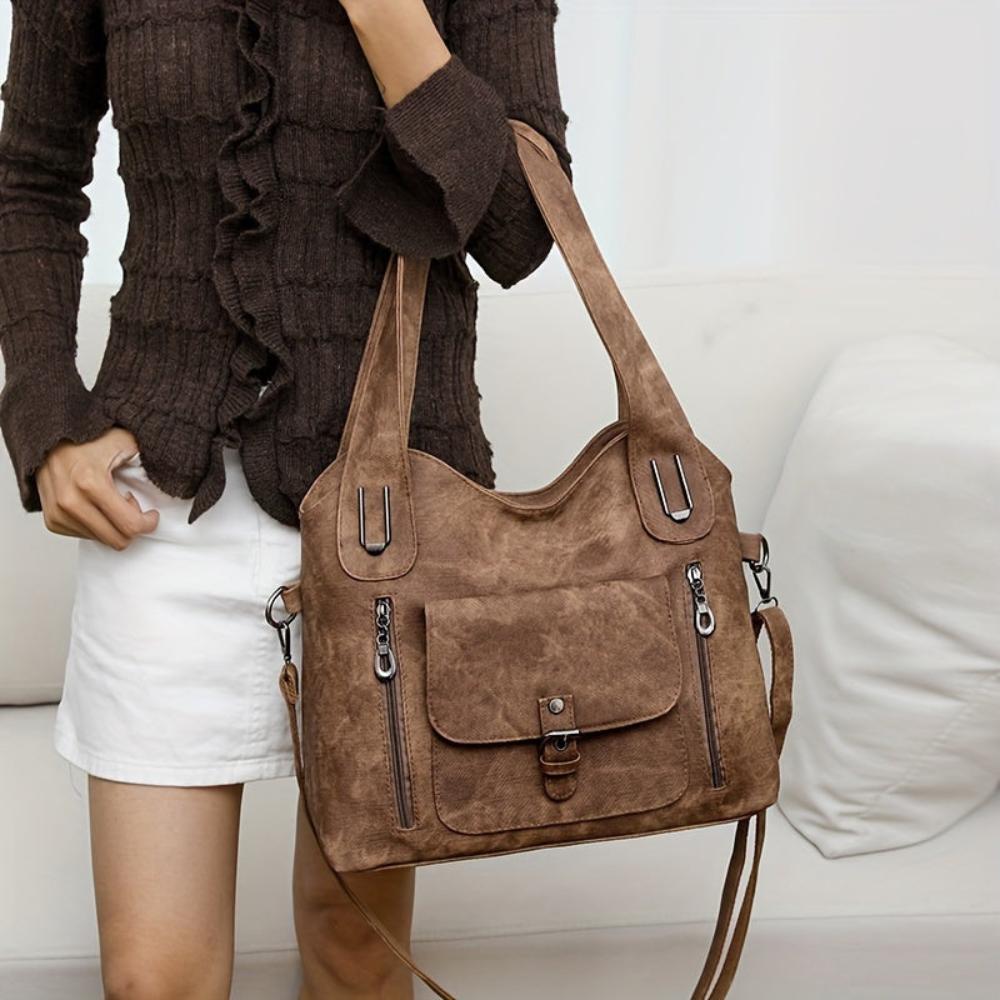 Vintage Shoulder Bag with Elegant Finish