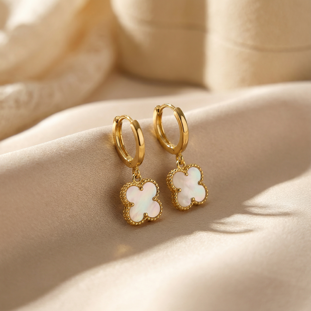 Clover Class Gold Clover Earrings for Women