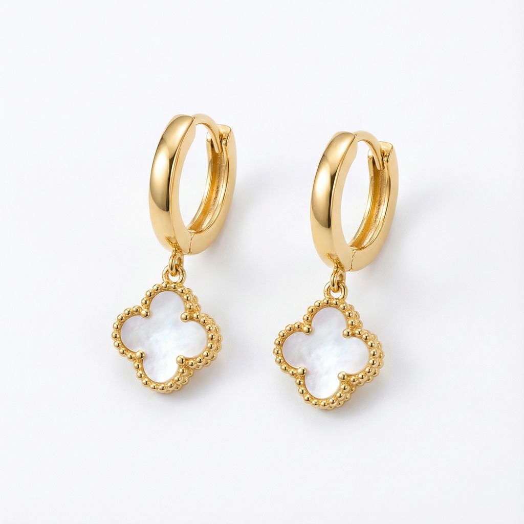 Clover Class Gold Clover Earrings for Women