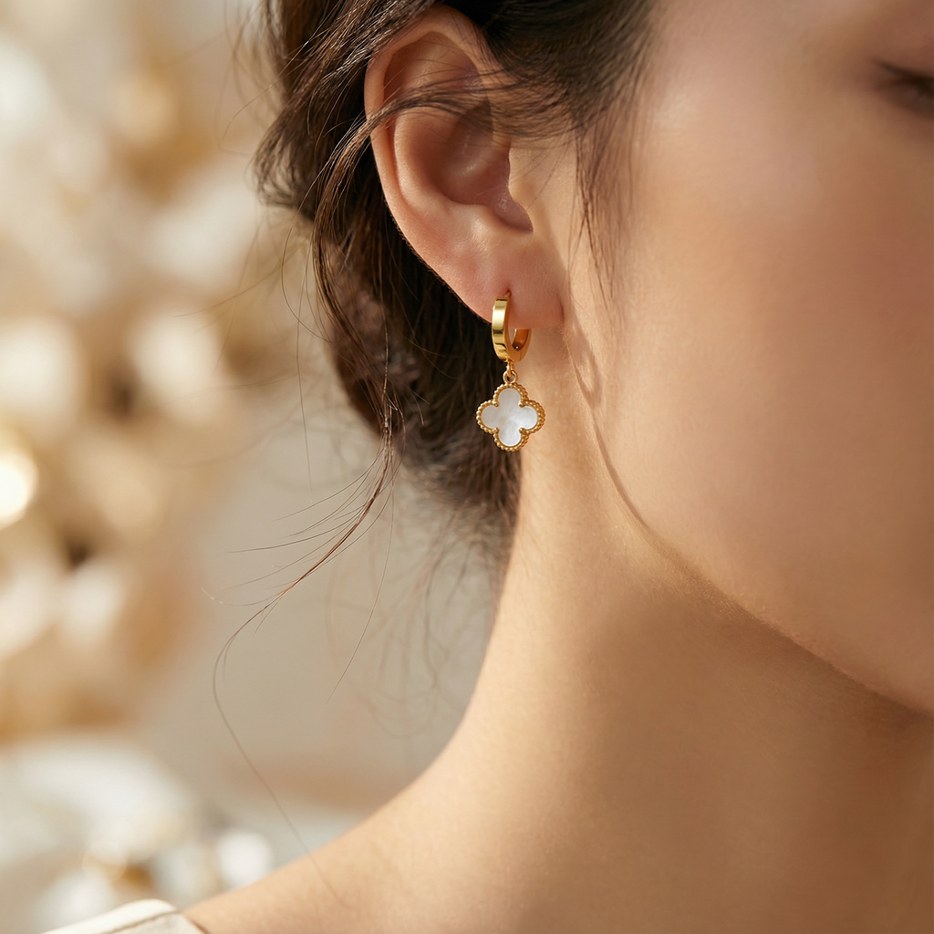 Clover Class Gold Clover Earrings for Women