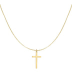 Cross Charm Necklace Gold – Faith Symbol Pendant Chain for Women