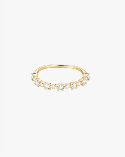 Gold Ring with Graduated Round Stones