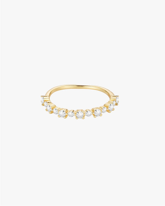 Gold Ring with Graduated Round Stones