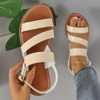 Stylish Roman-style Ankle Strap Open Sandals for the Beach