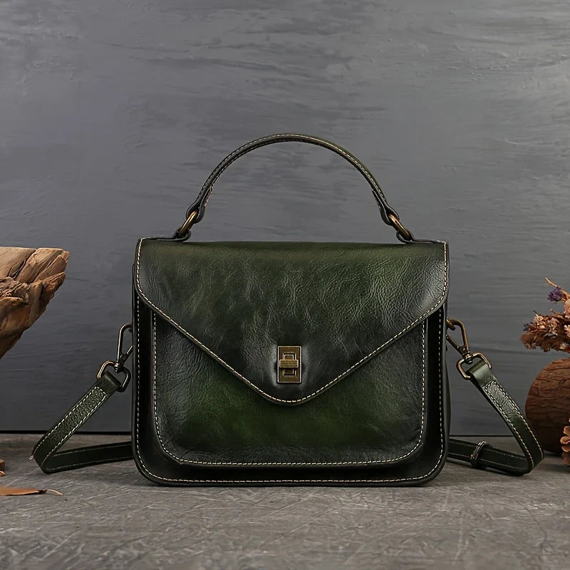 Retro Mailman Genuine Leather Crossbody Bag for Women
