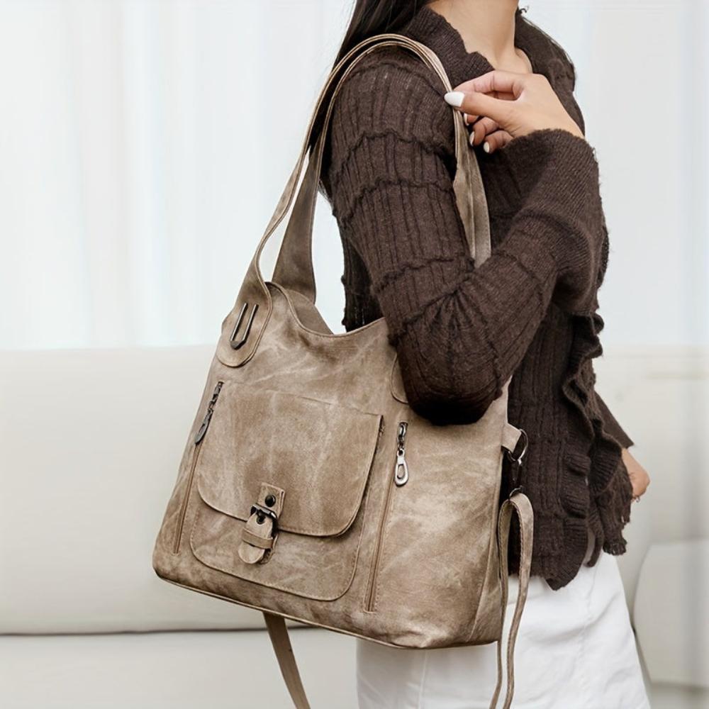 Vintage Shoulder Bag with Elegant Finish