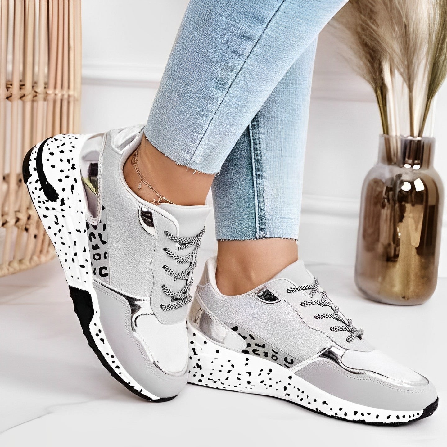 Women's Road Running Shoes Breathable Mesh Platform Sneakers