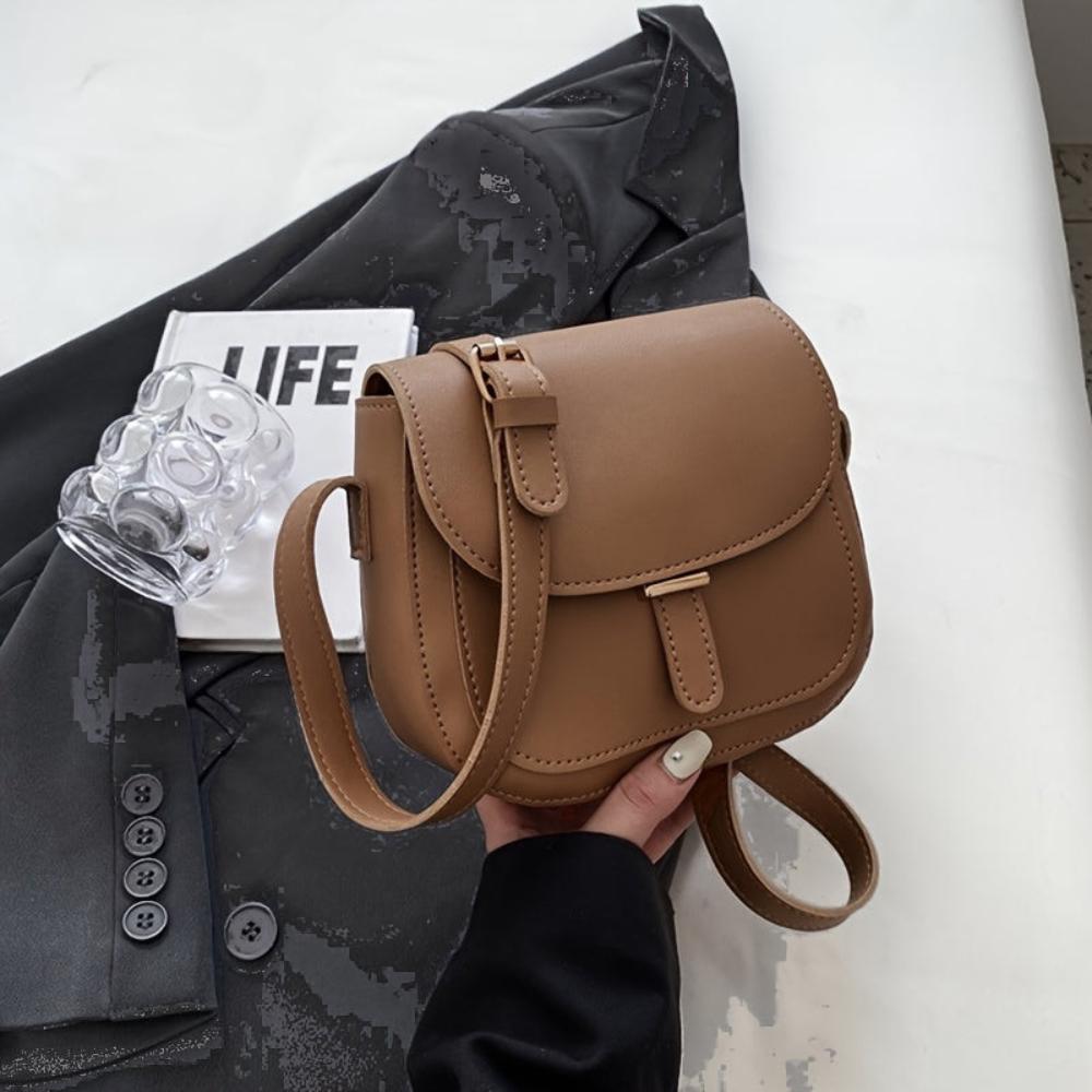 Retro Saddle Leather Crossbody Bag