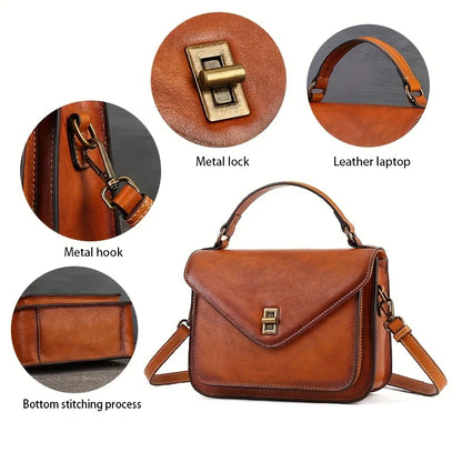 Retro Mailman Genuine Leather Crossbody Bag for Women