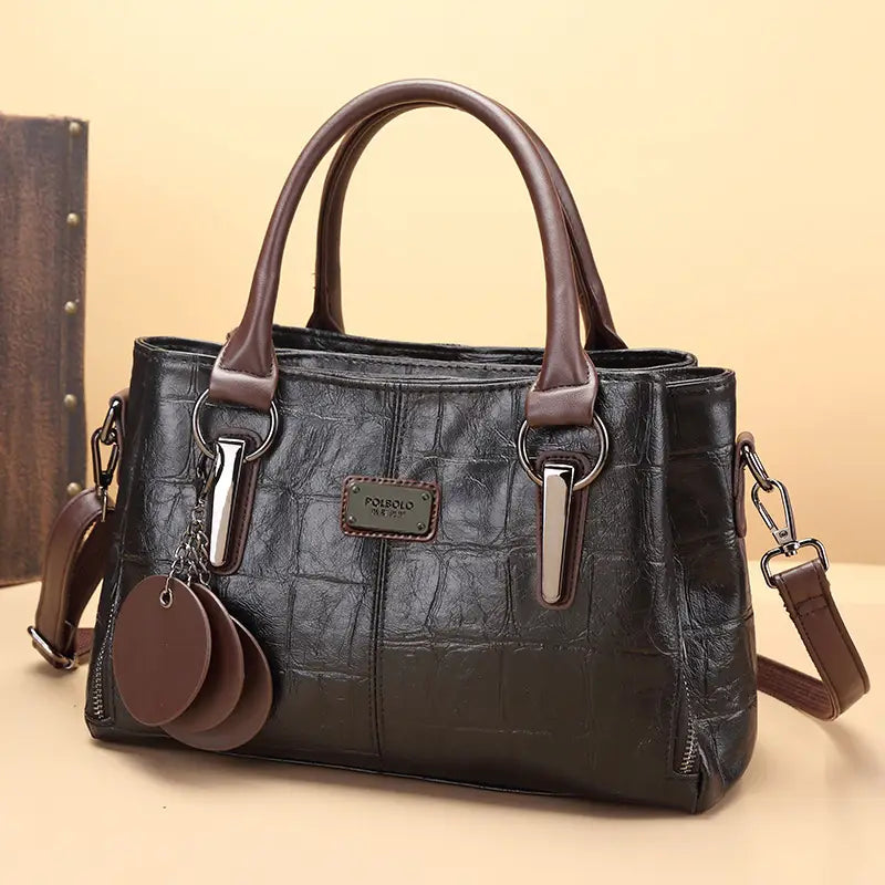 Retro Boston PU leather Bag