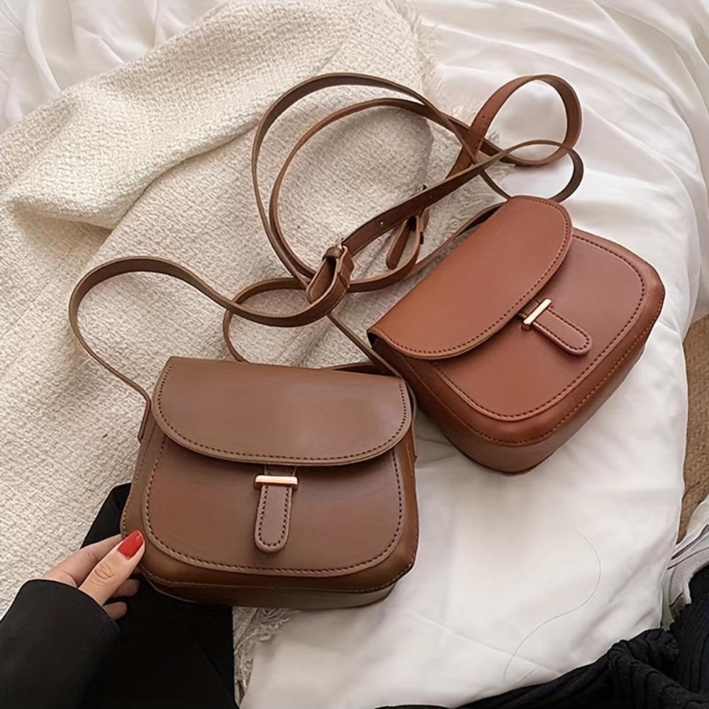 Retro Saddle Leather Crossbody Bag