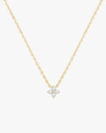 Gold chain necklace with a small diamond star pendant, minimalist jewelry, elegant accessory, perfect for everyday wear or special occasions.