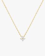 Gold chain necklace with a small diamond star pendant, minimalist jewelry, elegant accessory, perfect for everyday wear or special occasions.