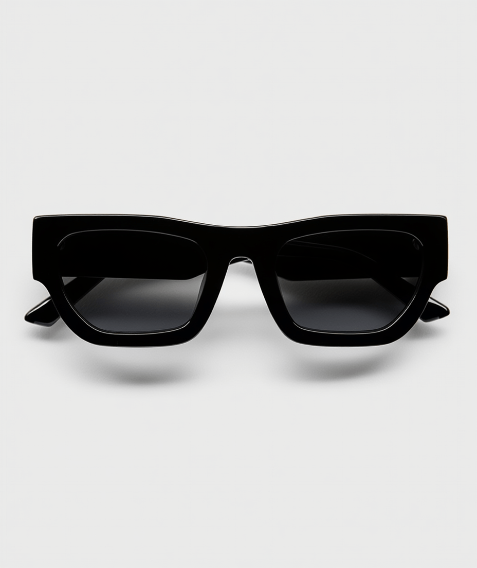 Women’s Classic Sunglasses with Black Frame & Smoke-Tinted Lenses