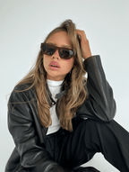 Women’s Classic Sunglasses with Coco Brown Frame & Smoke-Tinted Lenses