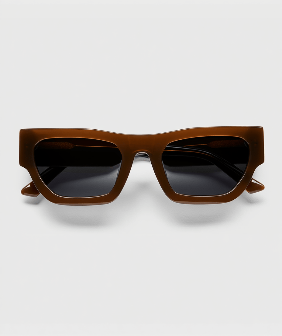 Women’s Classic Sunglasses with Coco Brown Frame & Smoke-Tinted Lenses