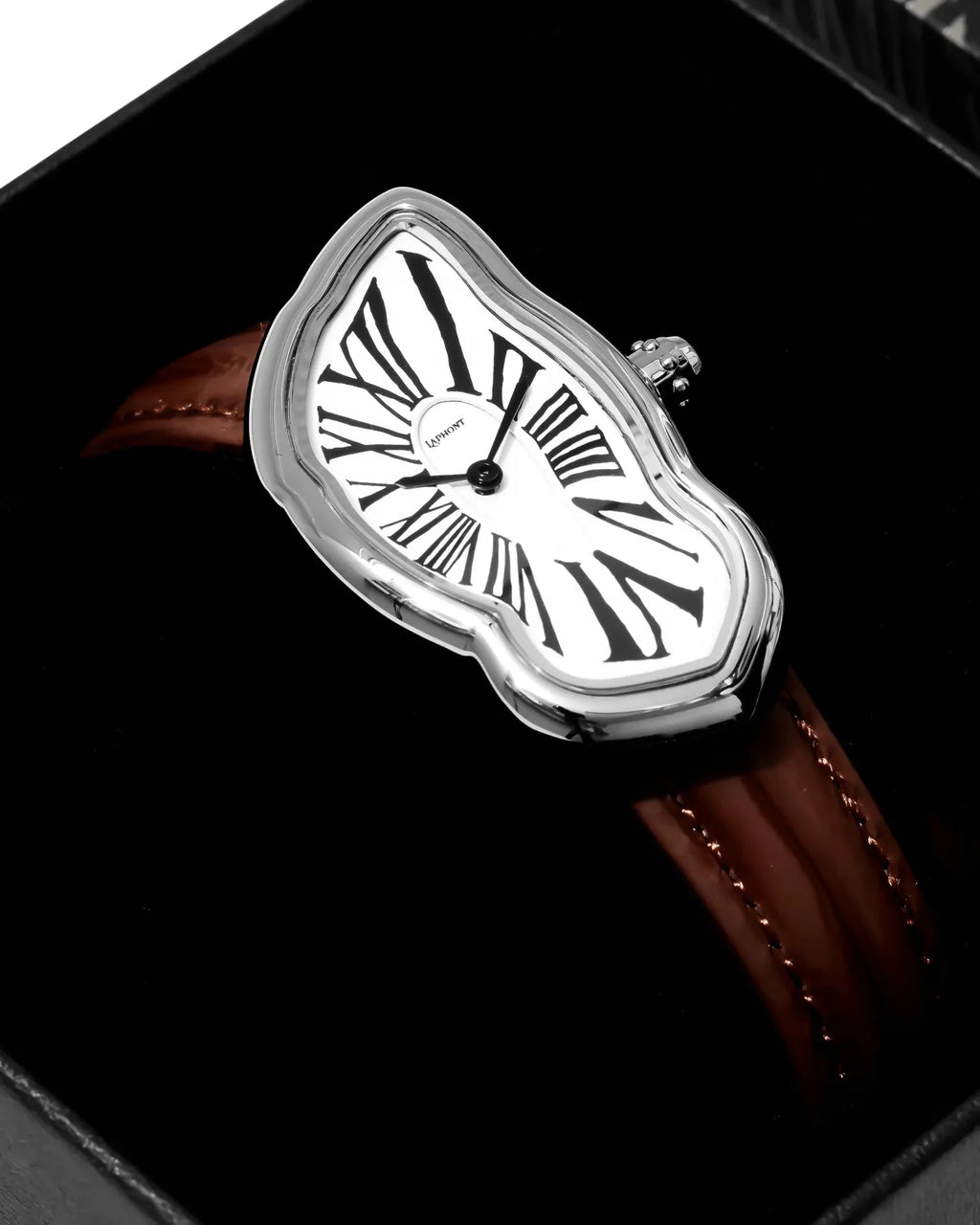 Watch with a unique design on a black background