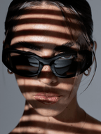 Women’s Sport Wraparound Sunglasses with Black Frame & Smoke-Tinted Lenses
