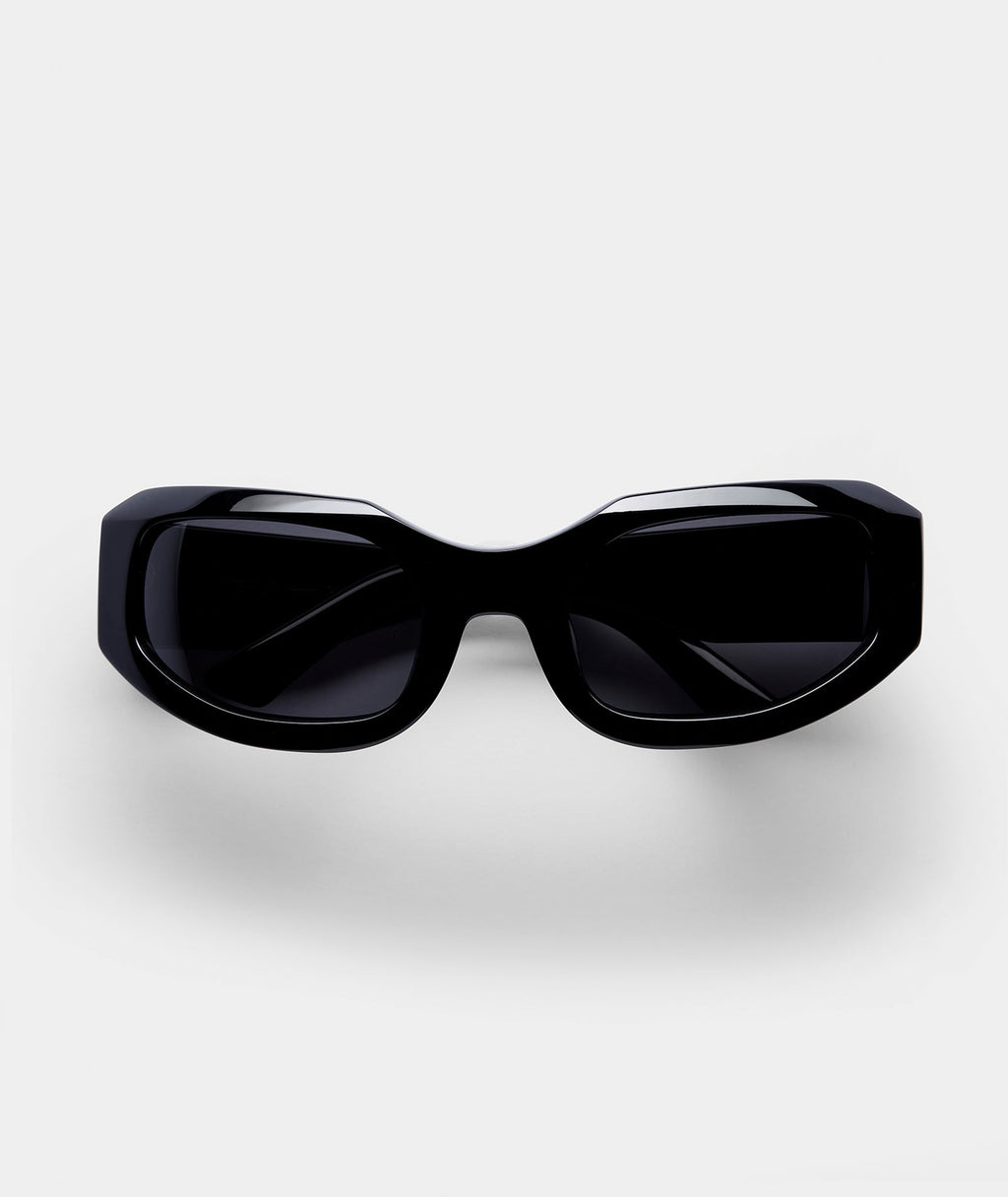 Women’s Sport Wraparound Sunglasses with Black Frame & Smoke-Tinted Lenses