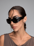 Women’s Sport Wraparound Sunglasses with Black Frame & Smoke-Tinted Lenses