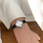 Elegant Clover Dial Leather Strap Watch – Multiple Colors