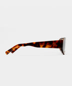 Women’s Aviator-Inspired Sunglasses with Tortoise Frame & Smoke-Tinted Lenses