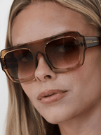 Women’s Resort-Style Sunglasses with Caramel Frame & Toffee-Tinted Lenses