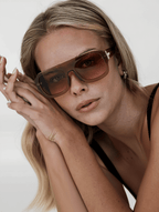 Women’s Resort-Style Sunglasses with Caramel Frame & Toffee-Tinted Lenses