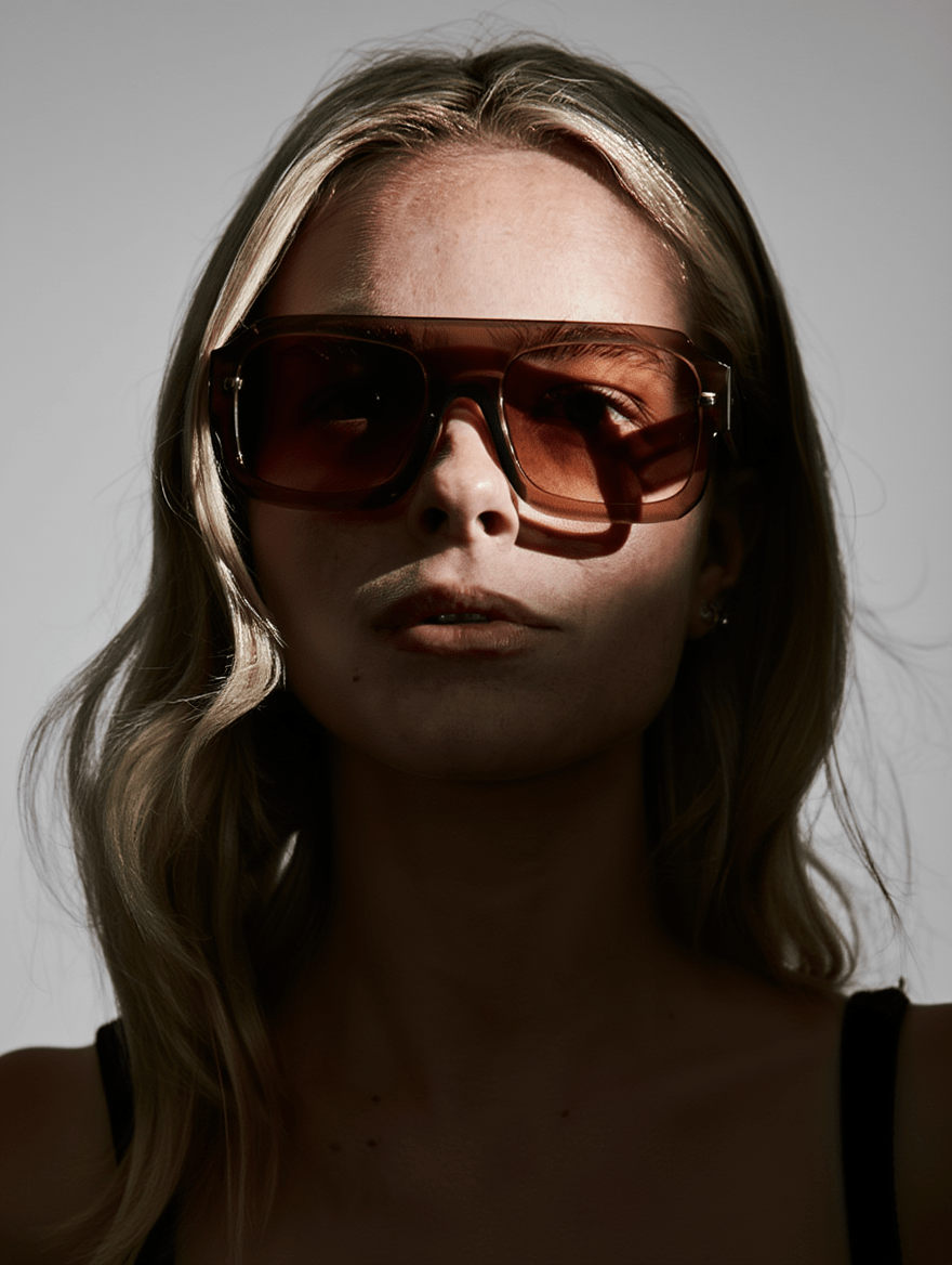 Women’s Resort-Style Sunglasses with Caramel Frame & Toffee-Tinted Lenses