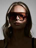 Women’s Resort-Style Sunglasses with Caramel Frame & Toffee-Tinted Lenses