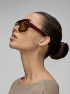 Women’s Resort-Style Sunglasses with Malbec Frame & Khaki-Tinted Lenses