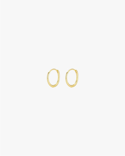 Gold-Plated Mini Hoop Earrings – Simple Click Closure
