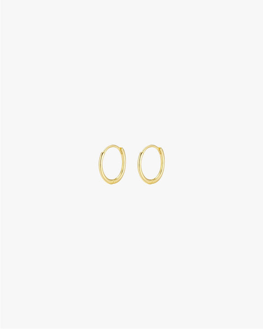 Gold-Plated Mini Hoop Earrings – Simple Click Closure
