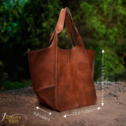 Vintage Leather Shoulder Bag with Timeless Allure