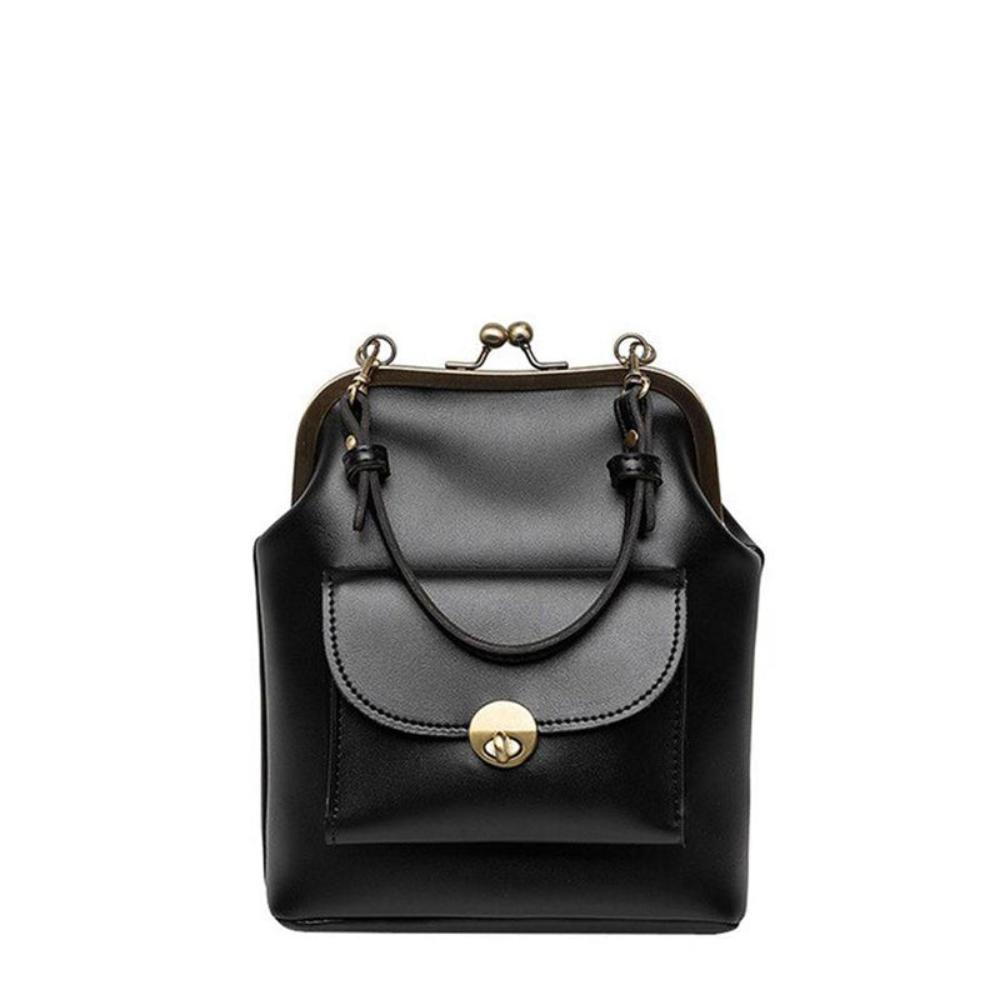 Vintage Kiss-Lock Crossbody Bag – Retro Chic Design