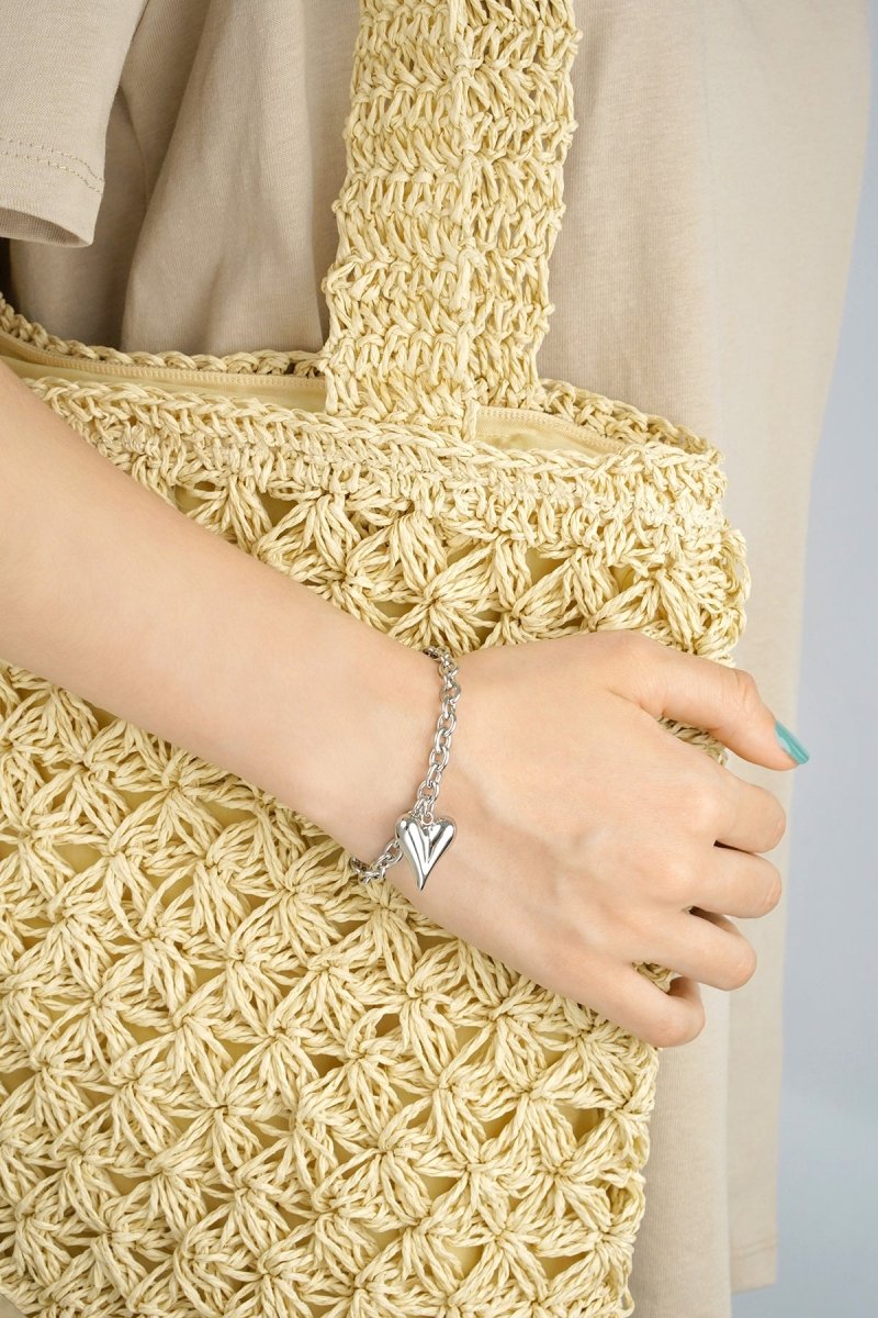 Love Rules Bracelet Silver – Romantic Heart-Inspired Jewelry