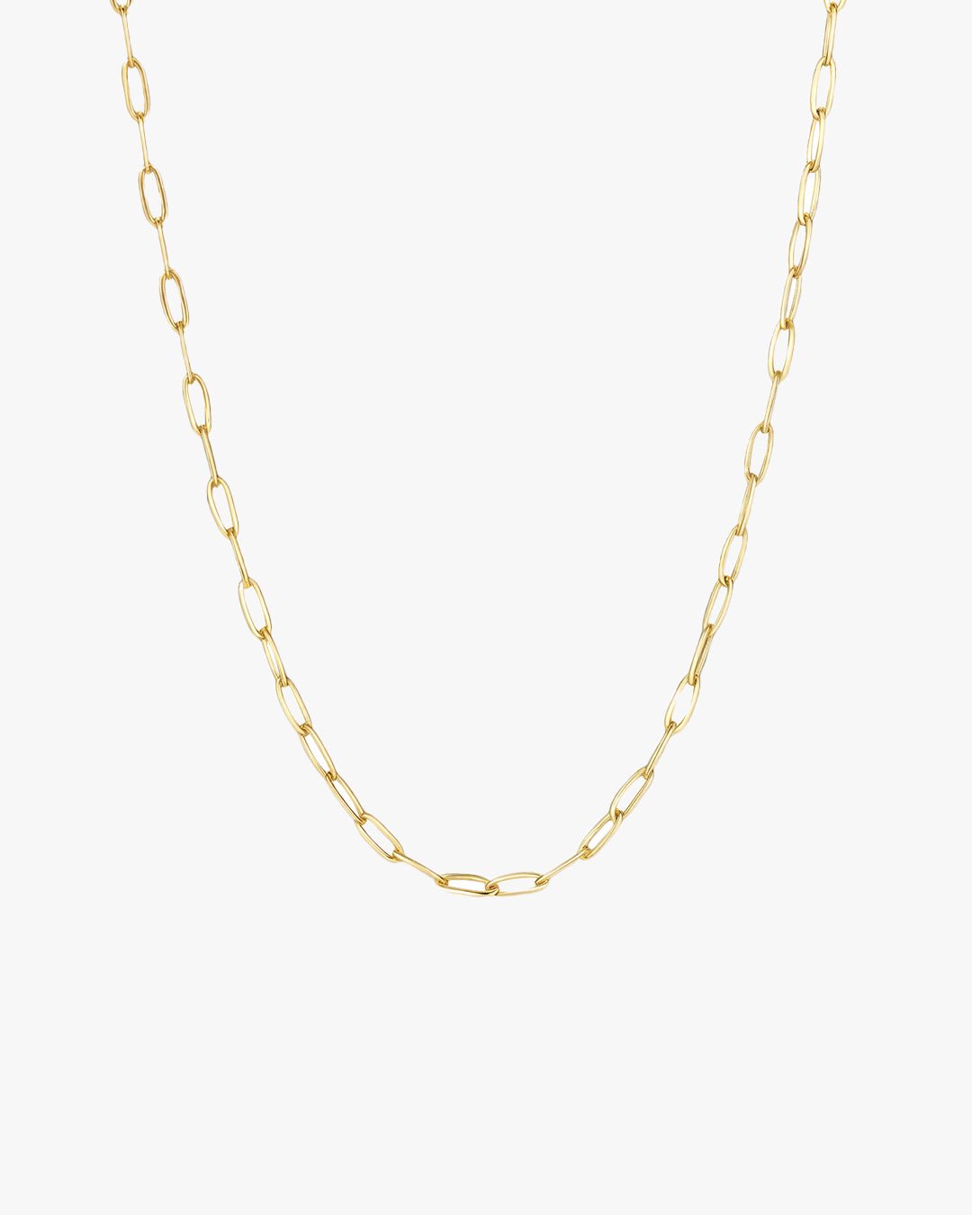 Gold-Toned Elongated Link Chain Necklace
