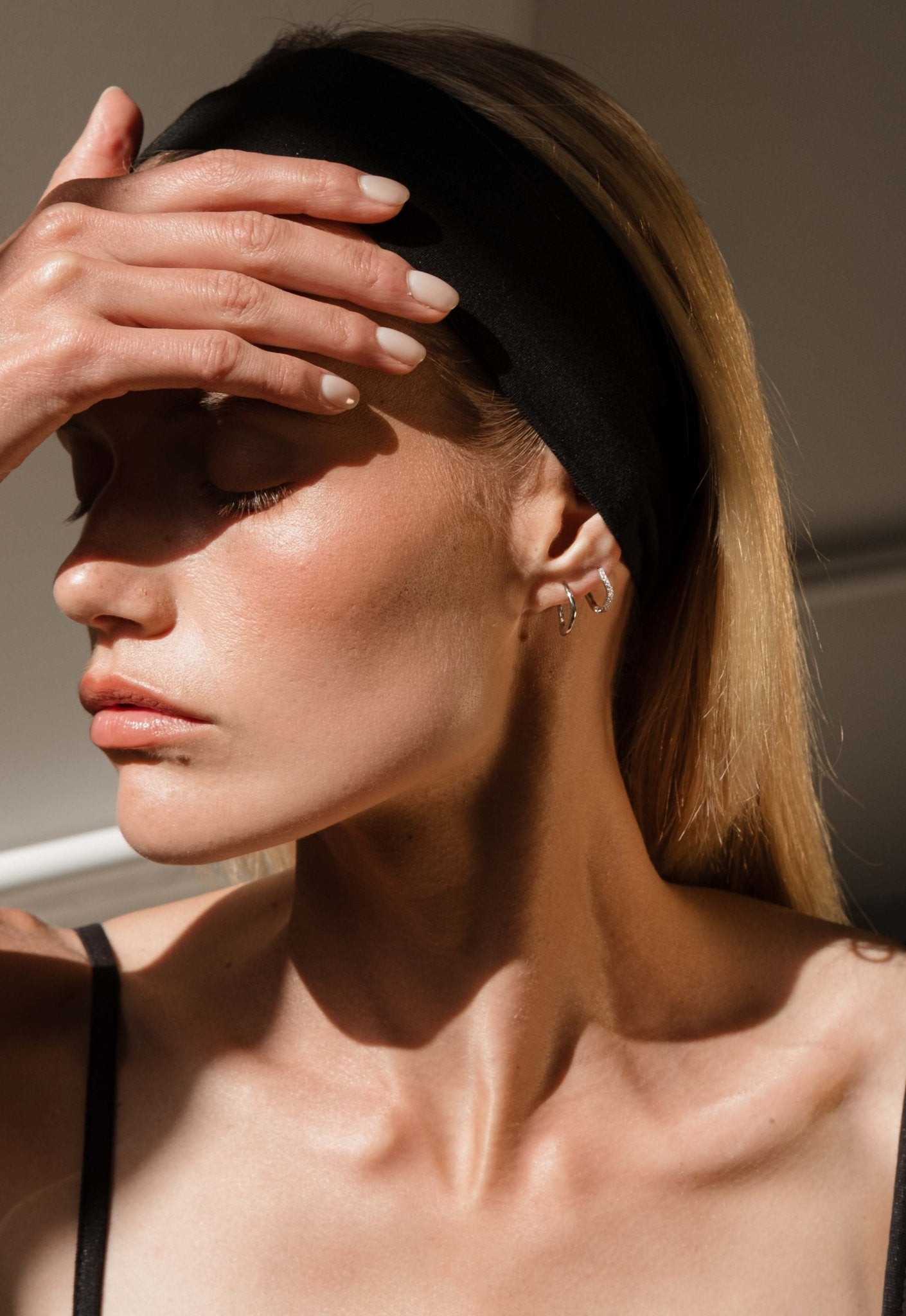 Organic-Shape Silver Hoop Earrings