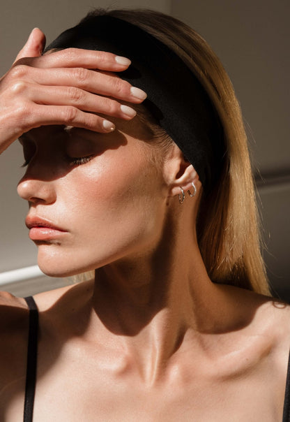 Organic-Shape Silver Hoop Earrings