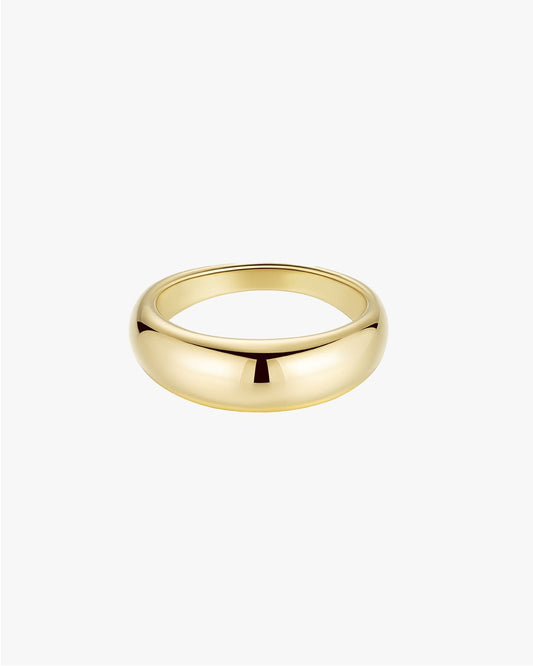 Polished Gold Dome Ring